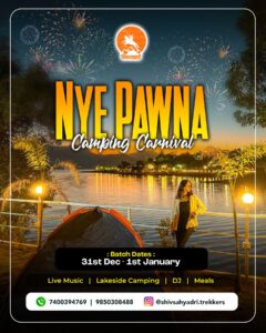 New Year's Eve Pawna Camping Carnival event poster.