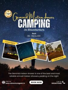 Geminid meteor shower camping event at Bhandardara.