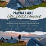 Pawna Lake New Year's camping tents by lakeside.