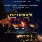 Gaia NYE camping experience in Ekole, limited slots available.