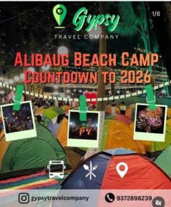 Alibaug Beach Camp 2026 Promotion by Gypsy Travel.