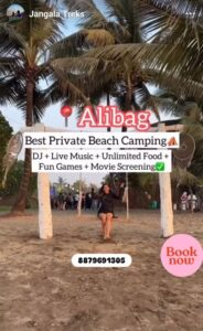 Alibag private beach camping with activities, book now.