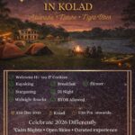 New Year's Eve camping event in Kolad, adventure activities.