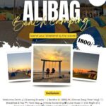 Alibag beach camping with activities and amenities.