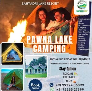 Pawna Lake camping with live music and boating.