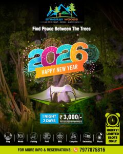 Eco camp New Year celebration 2026 offer.