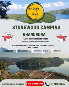 Bhandardra camping site offers adventure and scenic views.