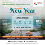Lakeside camping New Year celebration offer, Pune, 2026.