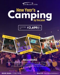 New Year's camping event with music and activities.
