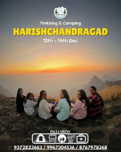 Trekking at Harishchandragad, December 13-14, sunset view.