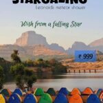 Bhandardhara stargazing event with tents and lake view.
