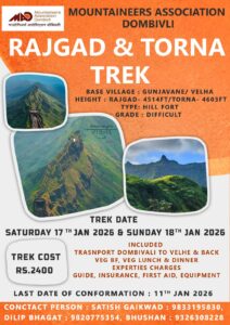 Rajgad Torna trek event details and contacts.
